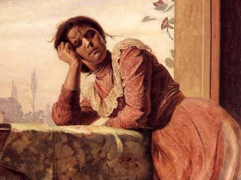 1854-Pedro Lira - Donna sul balcone